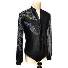 남성공연복 연습복 긴팔 사교댄스복 상의 차차 의상