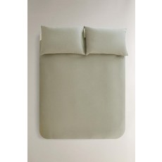 ZARA 스트라이프 시어서커 이불 커버 - 초록, 싱글