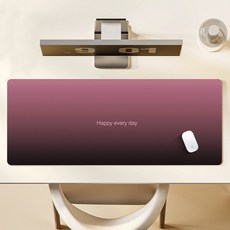 簡約ins風超大滑鼠墊 電競辦公桌墊, 800*300*2mm 黑粉漸變, 1個