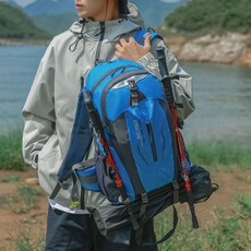 40L大容量戶外登山包 輕便耐磨旅行背包 男女雙肩包騎行包書包, 8813灰色,均碼