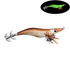 화려한 발광 나무 새우 모양 미끼 본체 오징어 갑오징어 가짜 바다 낚시 낚시용, 1개, 8. D