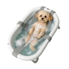 HEYMUNG 접이식 쿠션 강아지 스파욕조, 밀크그레이, 1개