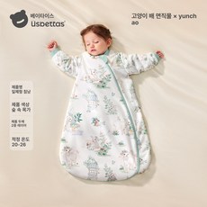 순면 침낭 신생아 사계절용 방수 담요 용, 1개, 봄가을 이중 20-26 숲속의 멜로디