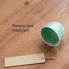 수제 꽃 풍경종 일본 스타일 문 장식 벨 선물 소녀들 귀여운 감성적인, 1개, 7. S Green