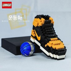 나노 블록 선물 신발모양 미니어처 장난감 신발 모형 조립 정밀조립 제품 취미, 5.카키 AJ 슈즈