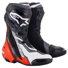 Alpinestars SUPERTECH R BOOTS 頂級車靴 透氣內靴 賽道長靴 長野總代理, 黑紅白灰