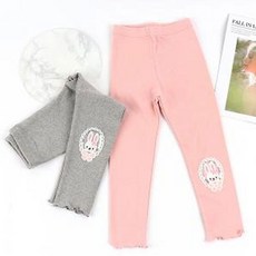 유아 아동 토끼 프릴 레깅스 국내산 후라이스 스판 jum+1892ev