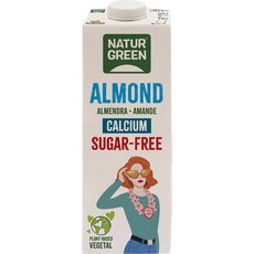 스페인 네이처그린 슈가프리 아몬드 드링크 음료 naturgreen Almond drink, 5개, 1L