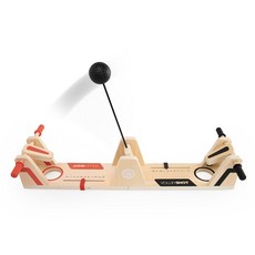 Fat Brain Toys VolleyShot - 나무 2인용 탁상 스킬 게임 어린이 및 성인용, 1개
