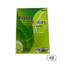 플라잉칼라(EQ03.그린형광색/A4/120g/20매) x6권