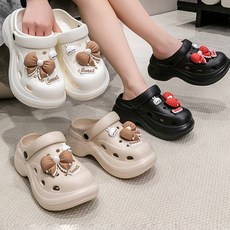 푹신한 여성 키높이 통굽 슬리퍼