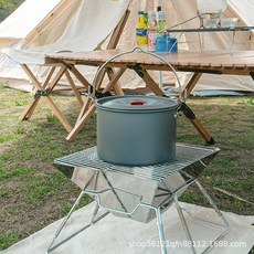 프롬 캠핑용품 올인원세트다기능 두꺼운 스테인리스 스틸 더치 냄비 Campingmoon Do-25 캠핑 튀김 끓는, 04 EU, 01 Apricot 4L-Darker