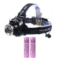 make speed 1200루멘 센서형 헤드랜턴 + 18650배터리 2p, 헤드랜턴 1P + 18650배터리 2P, 블랙