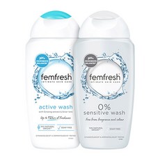 femfresh 芳芯 私密潔膚露 台灣總代理, 1件, 長效清新(藍)+純淨植萃(透)