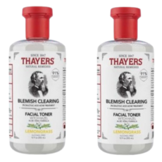 [Thayers] 블레미쉬 클리어링 페이셜 토너 레몬그라스 알코올 프리 355 ml 2 SET, 2개, 355ml