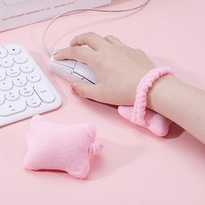 손목보호 마우스 손목 받침대 쿠션, 핑크1P, 1개