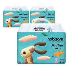 나비잠 기저귀 울트라씬 듀얼핏 밴드 3팩, 소형(S), 132매