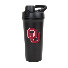 FANMAT 매트S NCAA 오클라호마 수너스 767.1g(26온스) 스테인리스 스틸 쉐이커 보틀 — 누출 방지 플립 탑 뚜껑 | 매끄러운 팀 디자인 믹싱 스크린 내장 2641, Oklahoma Sooners, 1개