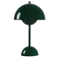 덴마크어 빈티지 LED 터치 스위치 테이블 램프 충전식 꽃 봉오리 버섯 디자인 책상 조명 거실 장식, 08 Red, 암록색