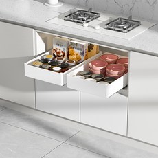 新款廚房下水槽置物架調料架碗碟抽拉式水池收納架櫥櫃拉籃分層架, 1個, 單層小號13CM