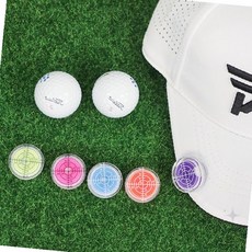 그린 경사도 측정 수평계 볼마커 라운딩 필드 퍼팅 연습 보조 도구 컬러풀 원형, 옐로우, 1개