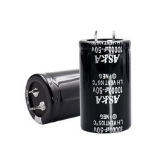 2개 50V 10000μF 스냅 인 알루미늄 전해 커패시터 30x50mm(1.2 x 2인치) 파워 앰프 및 필터 오디오용 차량 오디오 호환(50, 50V 10000UF