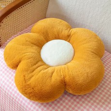 花朵造型靠墊, 1個, S002棕