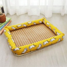 오너클랜 반려동물 여름 라탄 포근 쿨 방석 M 고양이여름방석 고양이쿨방석 고양이시원한방석, 1, 그린아보카도M