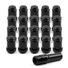 킹콩 M12 x 1.5 휠너트 자동차 휠 도난방지 스폐셜키 소켓 포함, 블랙, 20개