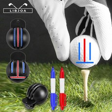 립조아 골프공 볼라이너, 블루X레드(펜1세트), 1개