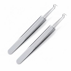 오넬 피지 핀셋 여드름 블랙헤드 압출기 집게, 2개, 스테인레스