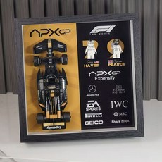 APXGP 賽車模型擺設 F1 聯名設計 附人偶配件, APXGP模型展示相框（不含車）, 1個