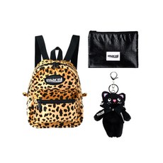 [마크니] [SET] PEPPY MICRO 백팩 & GLOSSY SLIM POUCH MEOW CAT KEYRING SET