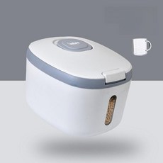 잡곡 디스펜서 밀폐 보관통 원터치 보관함 시리얼 간식, 1개, 기본 색상