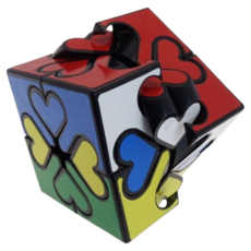 小小店舖 藍藍齒輪心魔 異形 魔術方塊 二階齒輪 愛心 心形 魔方 益智玩具 lanlan 黑色, 1個