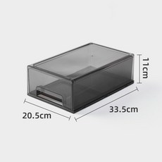 冰箱收納盒 廚房食品抽屜收納盒 食品級食物冷凍整理盒 抽屜式, 大號透灰1個獨立盒裝, 1個