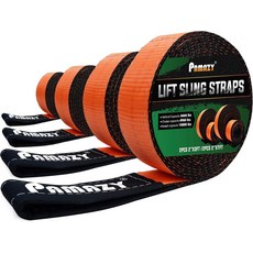 2PCS 2x3FT 및 2x7FT 디너 튼튼한 트 슬링 스트랩 8800파운드 용량의 헤비 듀티 나일론 2겹 폴리에스터 리깅 트리 세이버 회수 웹