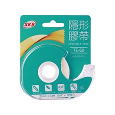 星星文具 隱形膠帶 19mmx33M+TE-30R 補充膠帶 3入 19mmx25M, 1個, 隱形膠台 TE-60