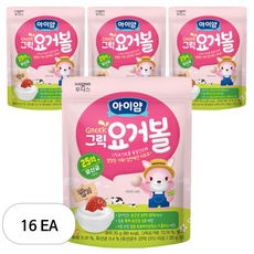 아이얌 그릭요거볼, 딸기맛, 20g, 16개