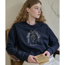 꼼파뇨 비앙카 레글런 스웨트셔츠 네이비
