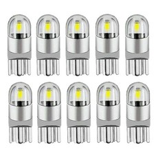 10pcs 6000K Canbus T10 168 194 W5W 돔 라이센스 측면 마커 LED 전구 화이트, 한개옵션0