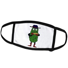 3dRose 페이스 마스크 스몰 재미있는 피클 플레이 더 하모니카 2998363