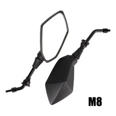 8mm 10mm 뒷면 볼록 거울 핸들 엔드 사이드 백미러 스쿠터 전자 자전거 Motocycle 오토바이, M8