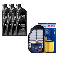 제네시스DH 3.3/3.8 가솔린 킥스 A3 B4 5W30 7L 엔진오일 필터 세트 0105-2657, 1개