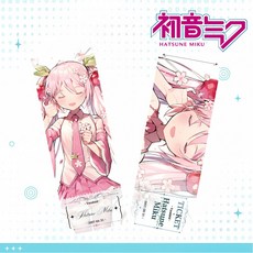 하츠네 미쿠 레이저 티켓 굿즈 양면 포토카드 책갈피, 1개, 사쿠라