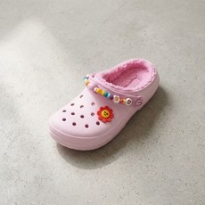 크록스 클래식 라인드 데이지 클로그 키즈 유아 아동 주니어 PINK MILK CRS211634