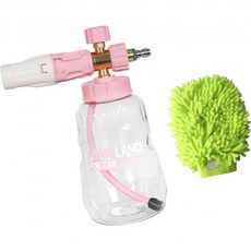 세차 폼 도구 세트 투명 탱크 빠른 연결 1/4 조절 가능한 스프레이 패턴 차량 세차용 강력 알루미늄 자동차용, b