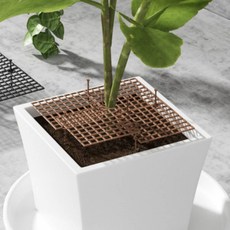 식물화분 사각뚜껑 막 플라스틱 덮개 네모 화분싸개 플랜트 23096ea 1(EA), 갈색