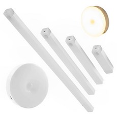 感應燈 感應燈條 自動感應燈 磁吸感應燈 LED燈 人體感應燈 智能感應燈 玄關燈 櫥櫃燈 走廊燈 夜燈 圓燈 燈條, 1個, 200mm 長條形,暖光