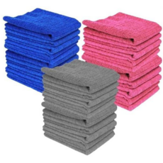 [하늘다원]흡수력 좋은 초극세사 바둑걸레 10매 가정용 세차 청소 타월 손걸레, 핑크